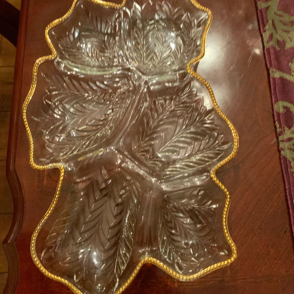 Vintage Leaf Shape Serving Dish